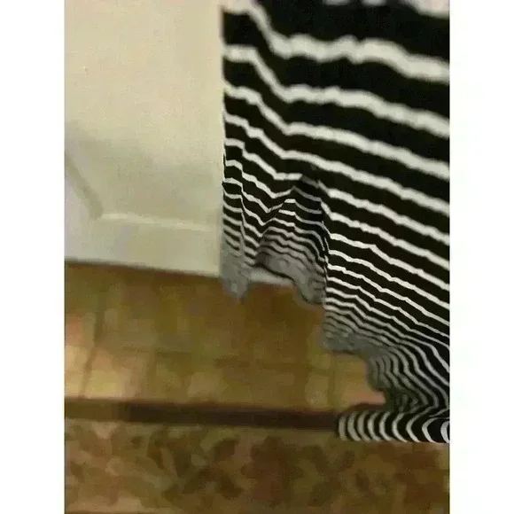 J crew Womens Size XS Black White striped maxi dress casual soft comfy Stretch - Picture 7 of 8